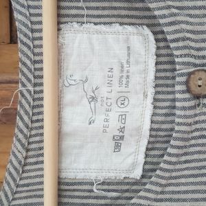 not PERFECTLINEN Mama Maxi Dress, XL, natural-grey stripes